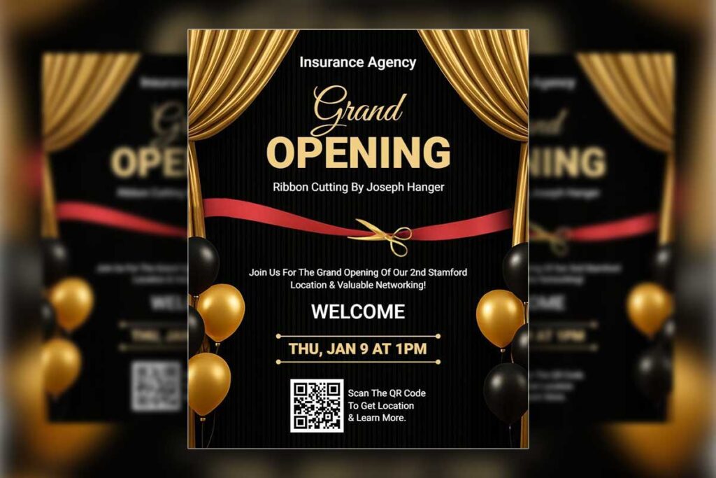 Insurance Agency Grand Opening Event Flyer Template