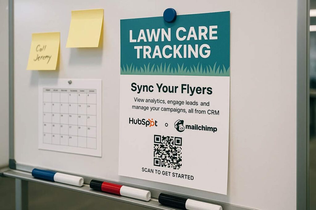 Integrate lawn care tracking flyer with digital tool