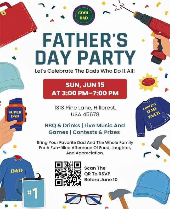 Interactive Celebration Party Poster Template