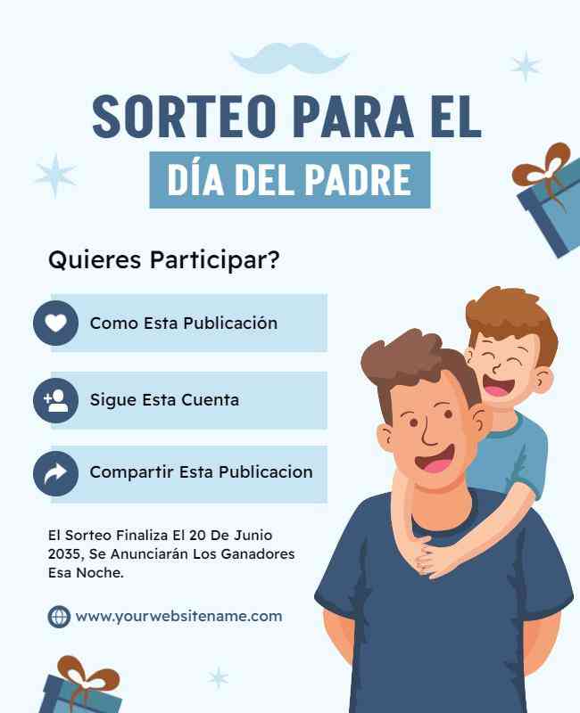 Interactive Father's Day Giveaway Promotion Template
