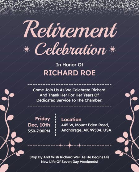 Interactive Retirement Celebration Flyer