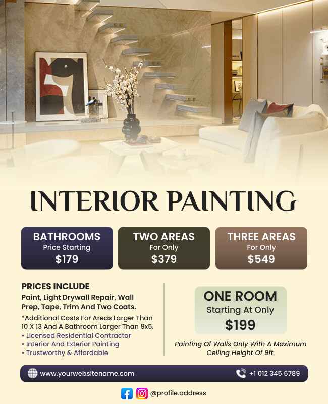 Interior Painting Flyer Template