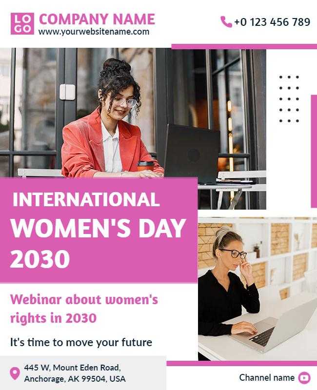 International Women’s Day Business Networking Webinar Flyer