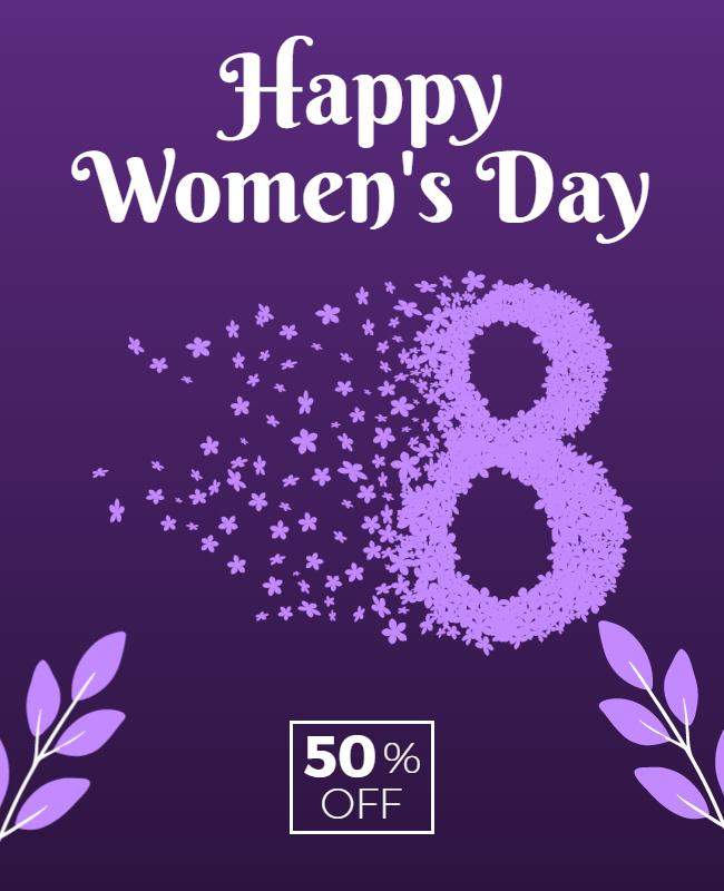 International Women’s Day Celebration Flyer with Discount Offer