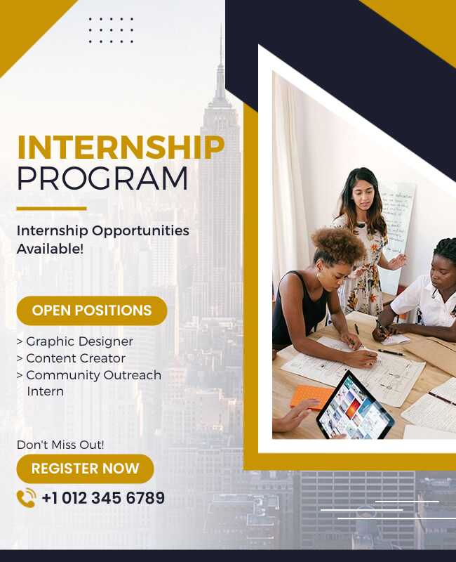 Internship Program Flyer Template