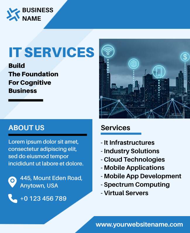 It Services Solutions Commercial Flyer Template