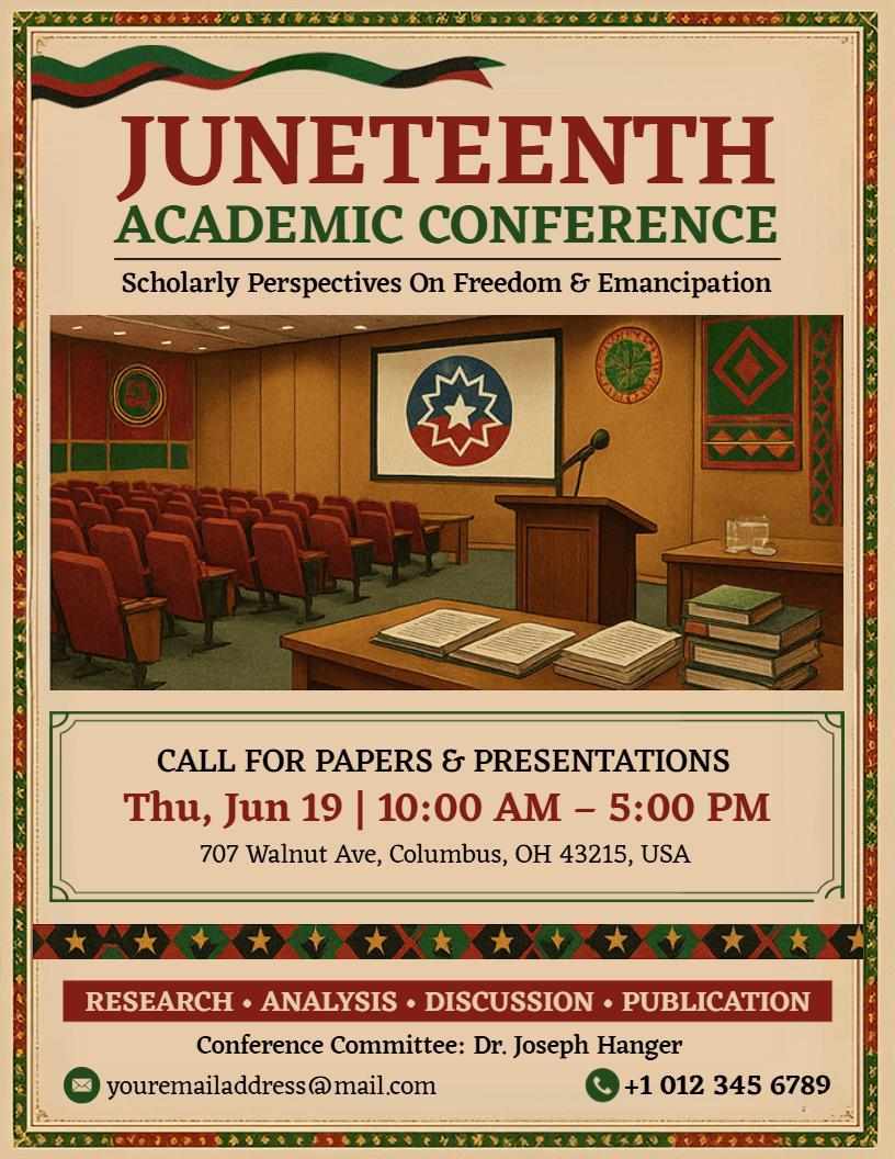 Juneteenth Academic Conference Flyer Template