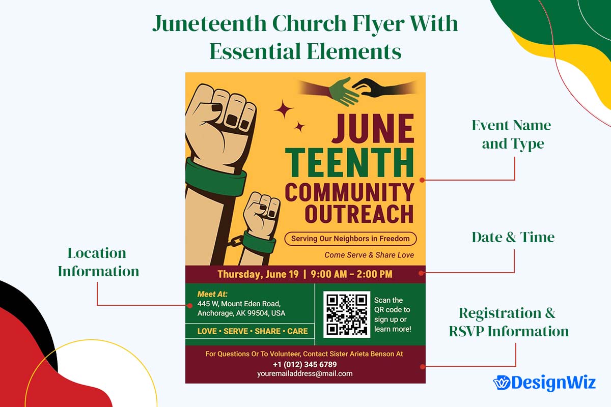 Juneteenth Church Event Flyer With Essential Elements