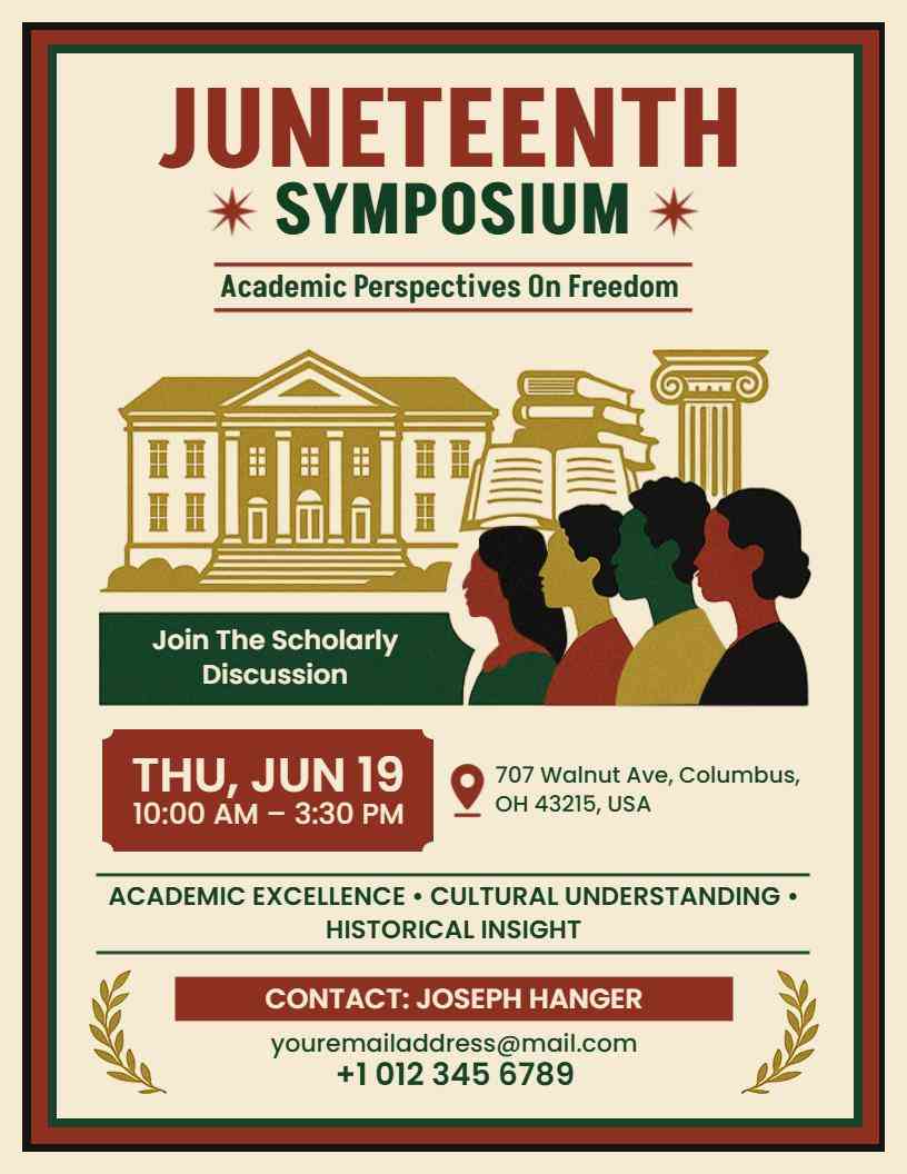 Juneteenth College Campus Event Flyer Template