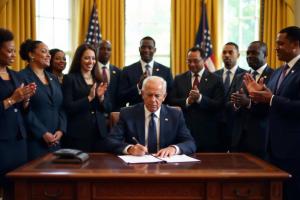 Picture of Juneteenth Federal Holiday Signing