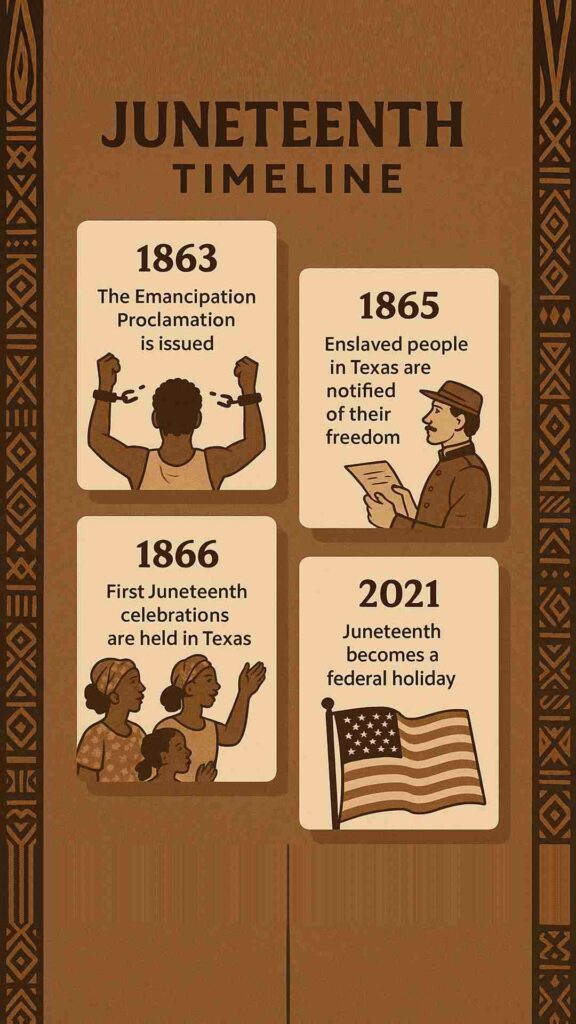 Juneteenth Historical Timeline Story Image Graphics Template