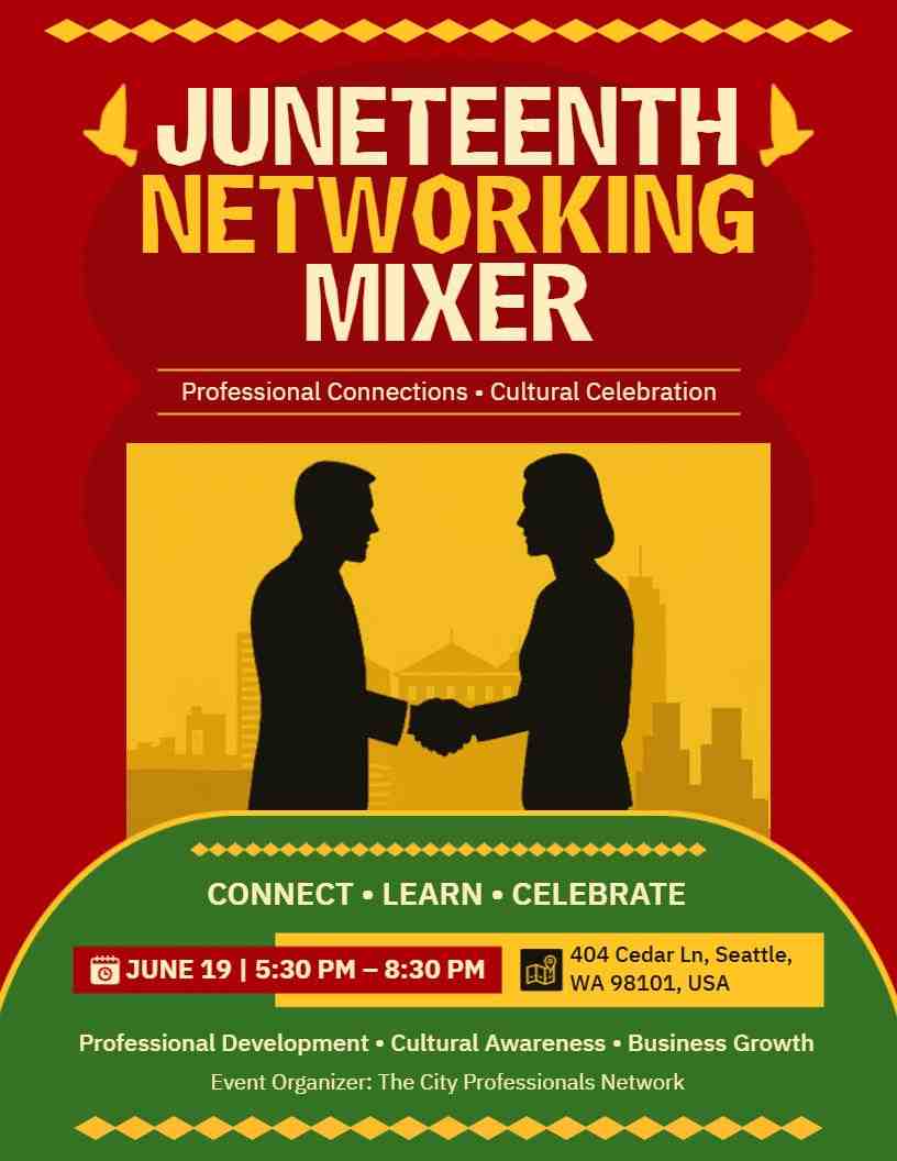 Professional Networking Juneteenth Event Flyer Template