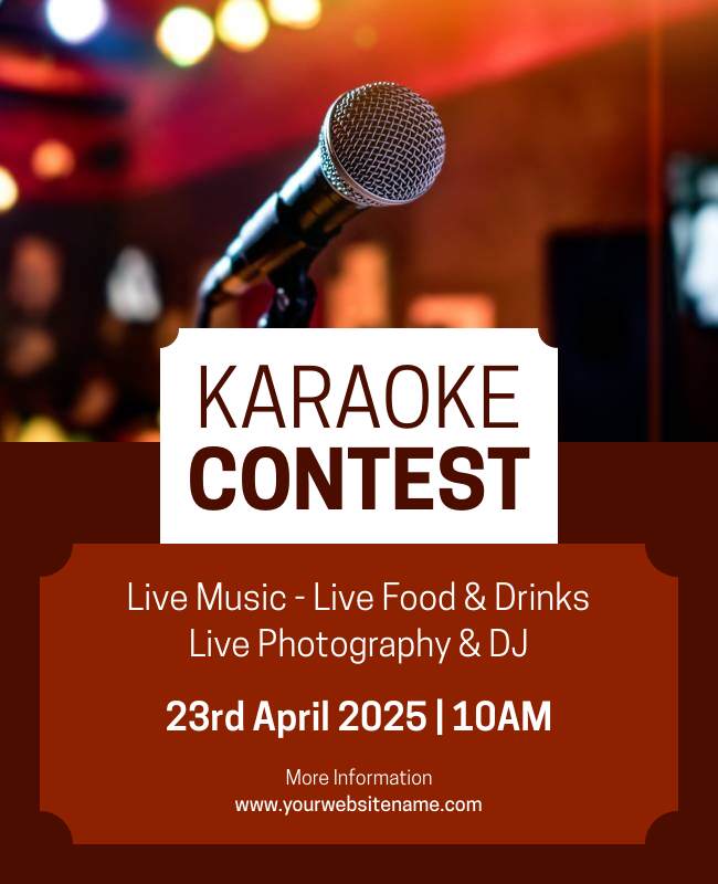 Karaoke Contest Flyer Template