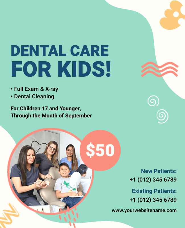 Kids Dental Flyer Template