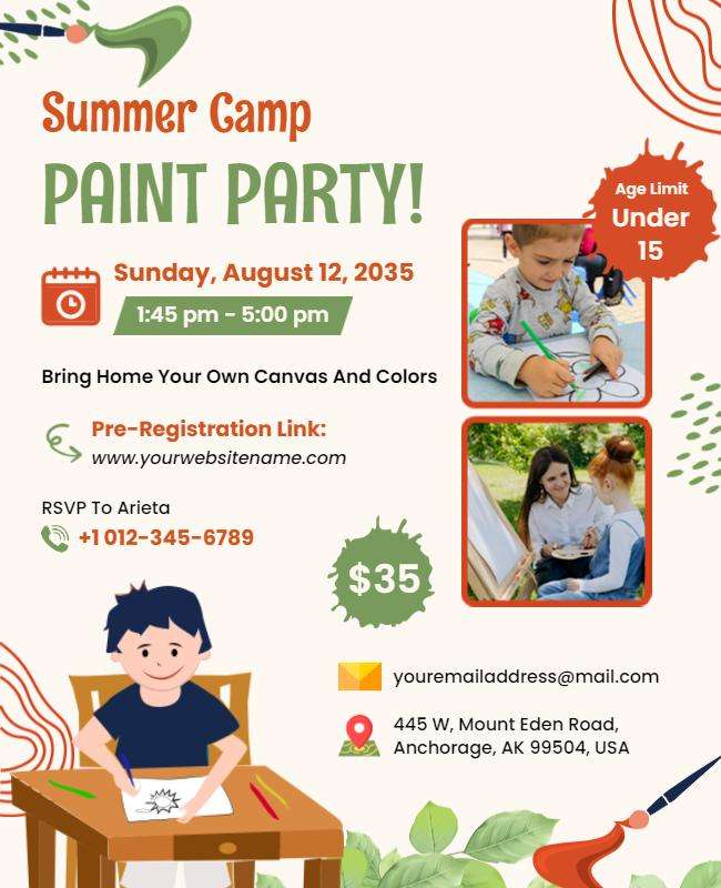 Target the right kids by using language that resonates with their interests, like 'for future artists' for an arts camp.