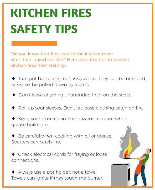 Kitchen Fire Safety Tips Flyer Template