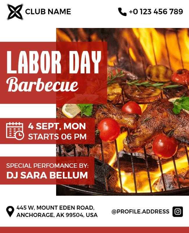 Barbecue Labor Day Event Template