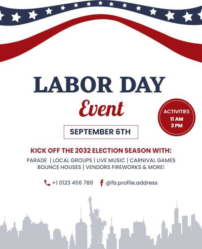 Celebrate Labor Day Event Flyer Template