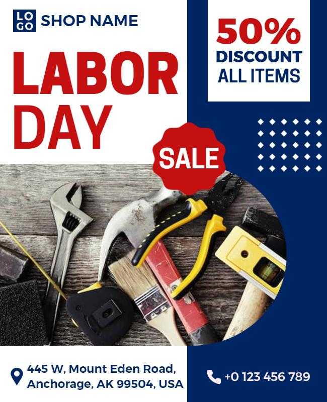 Hardware Sale Labor Day Template