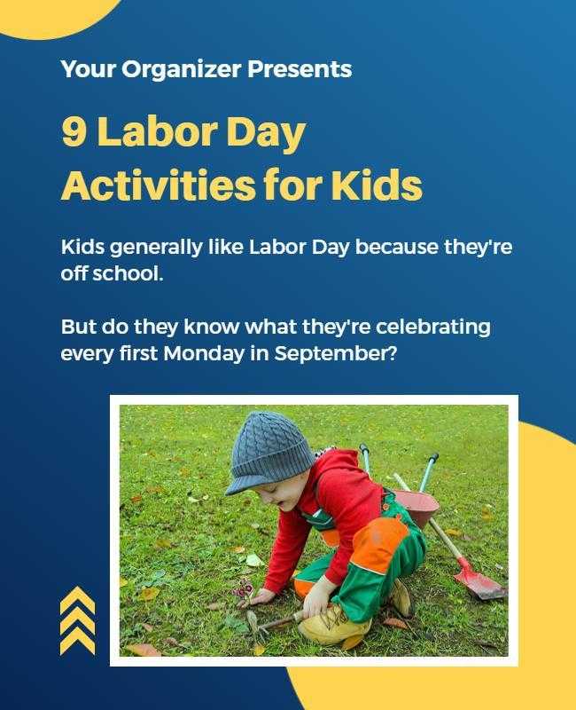 Kids Activities Labor Event Template