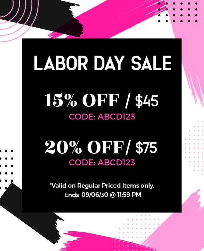 Sale Discount Labor Day Flyer Template