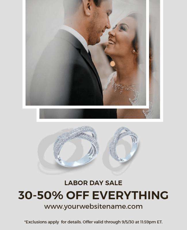 Labor Day Wedding Sale Flyer Template