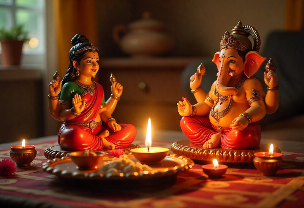 Lakshmi Puja Setup At Home