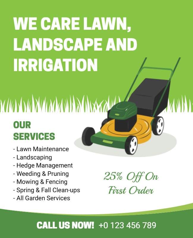 Landscaping service flyer