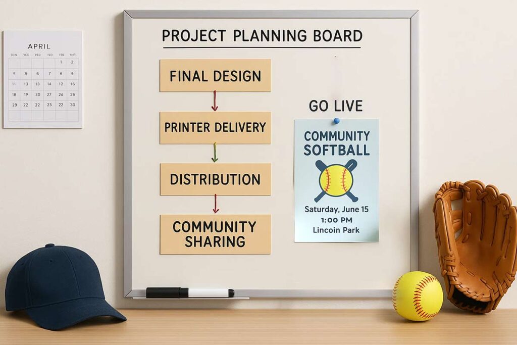 Launch coordination timeline workflow