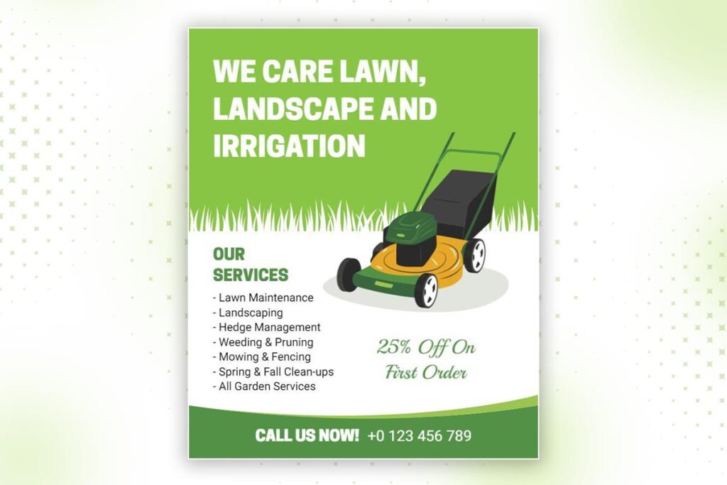Lawn Care And Irrigation Flyer Template