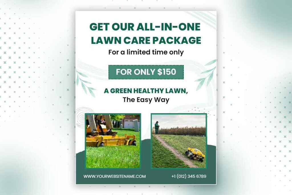lawn care professional flyers compete with established local providers