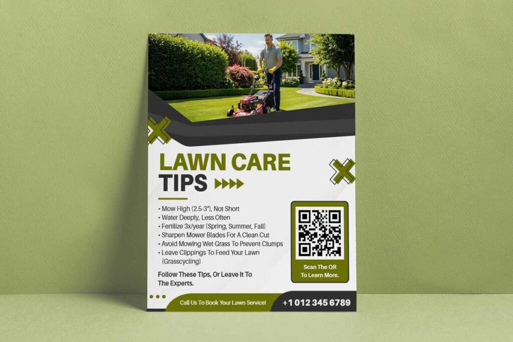 Lawn Care Services And Maintenance Tips Flyer Template