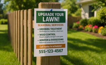 lawncare competitive flyers for specialized services