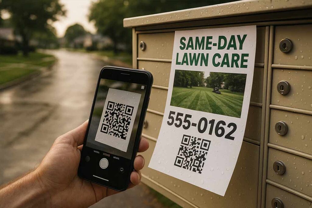 Lawncare emergency flyers communicate same day service availability