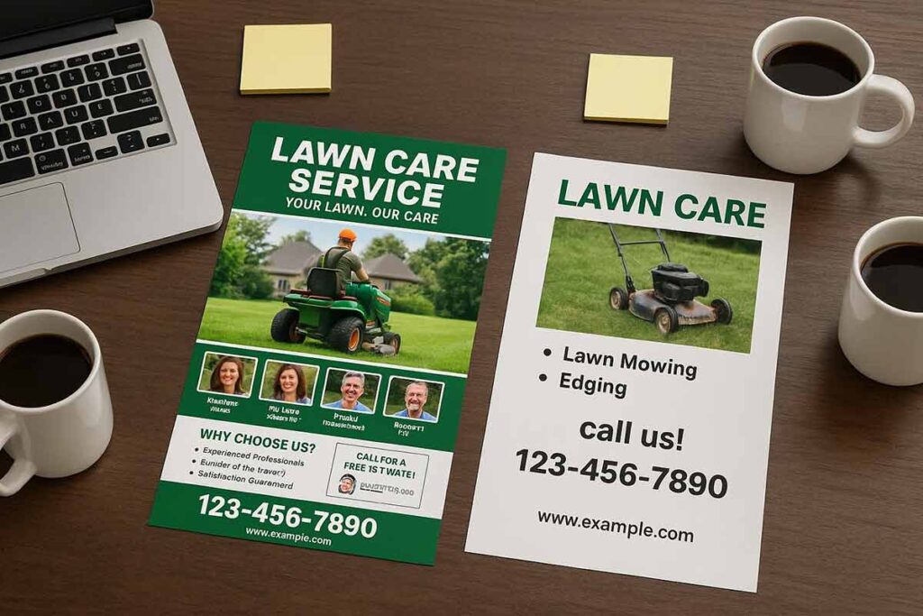 lawncare flyer with testimonial strategies