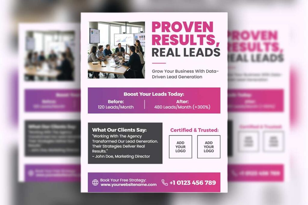 Lead Generation Business Strategy Flyer Template