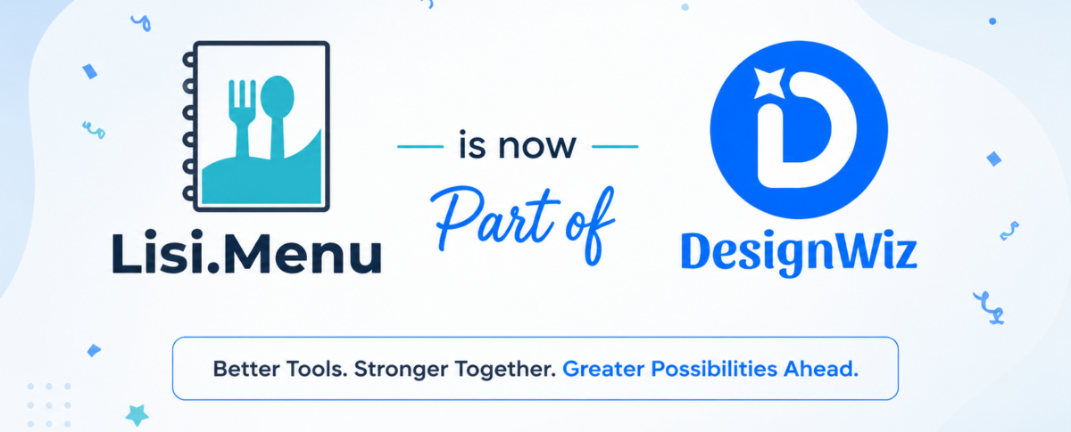 lisi menu maker is now part of designwiz
