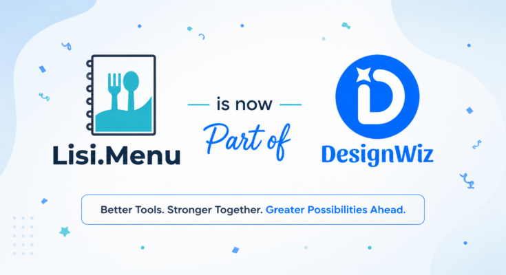 lisi menu maker is now part of designwiz
