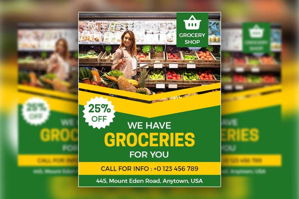 Local Grocery Store Discount Flyer Template