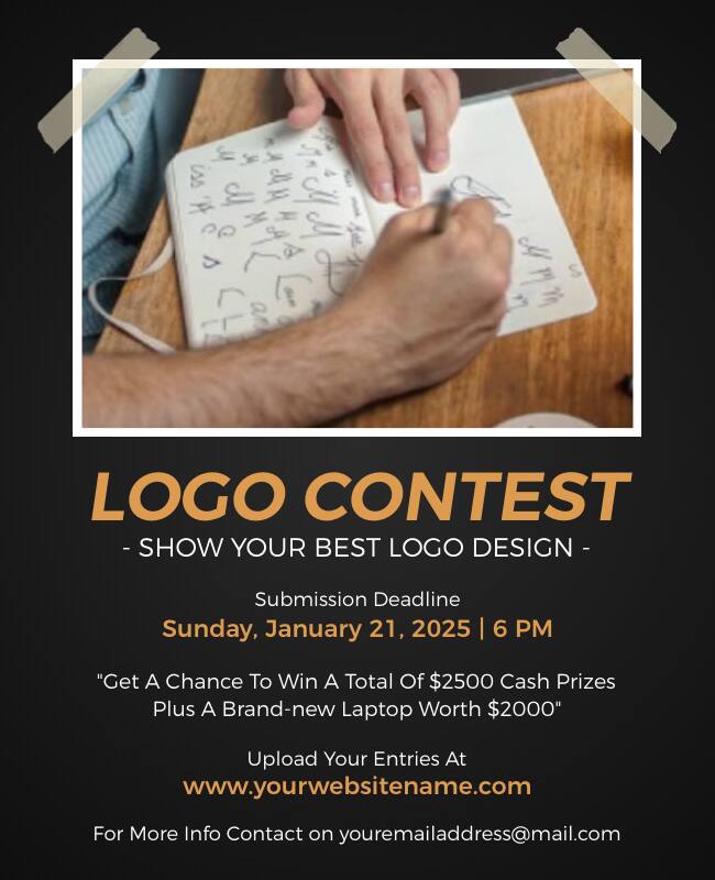 Logo Design Contest Flyer Template