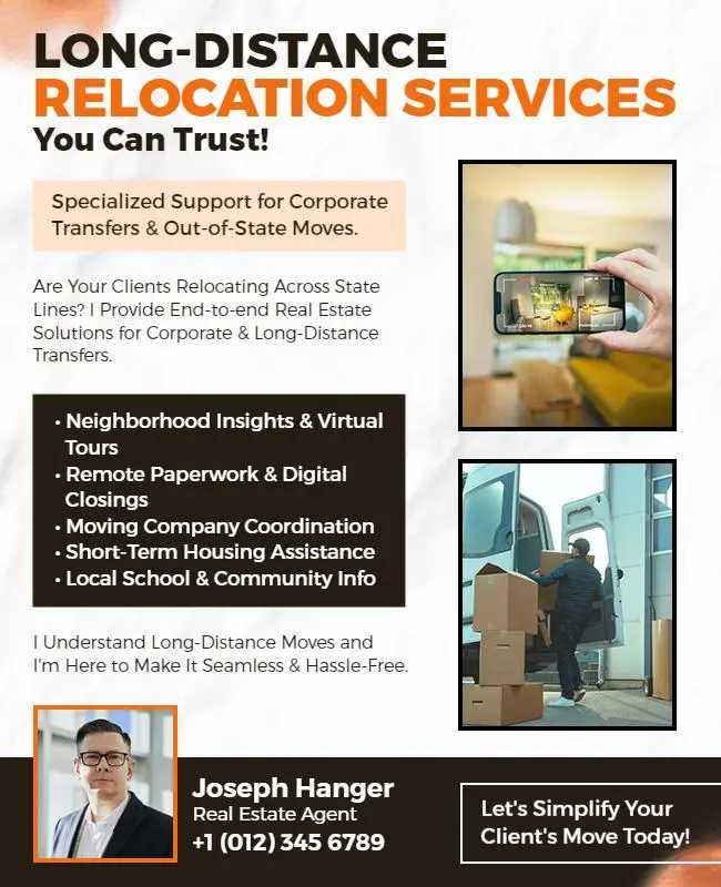 Long-Distance Relocation Services Flyer