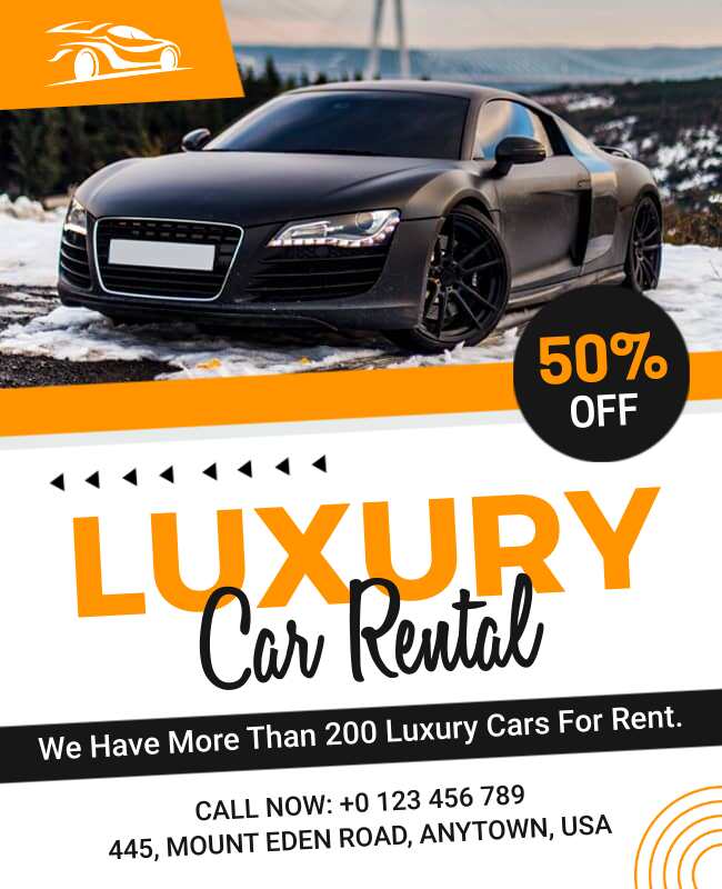 Luxury Car Rental Flyer Template