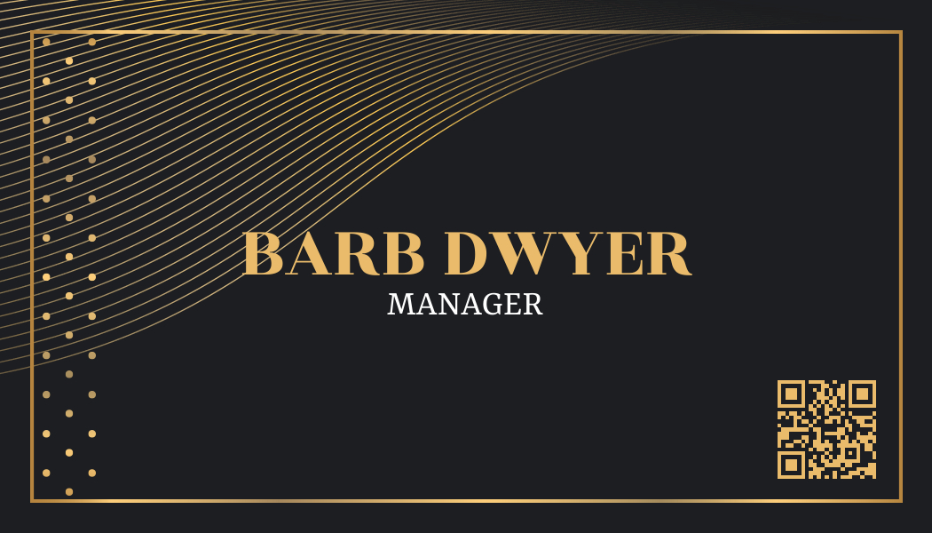 Luxury Dark Background Business Card Front