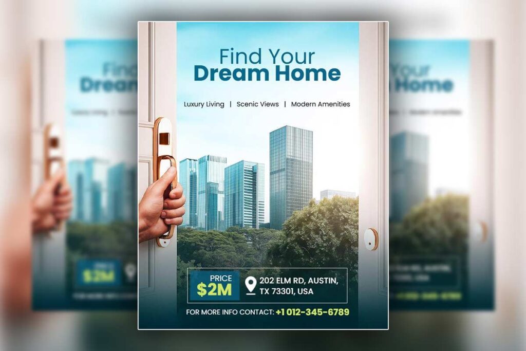 Luxury Real Estate Property Flyer Template