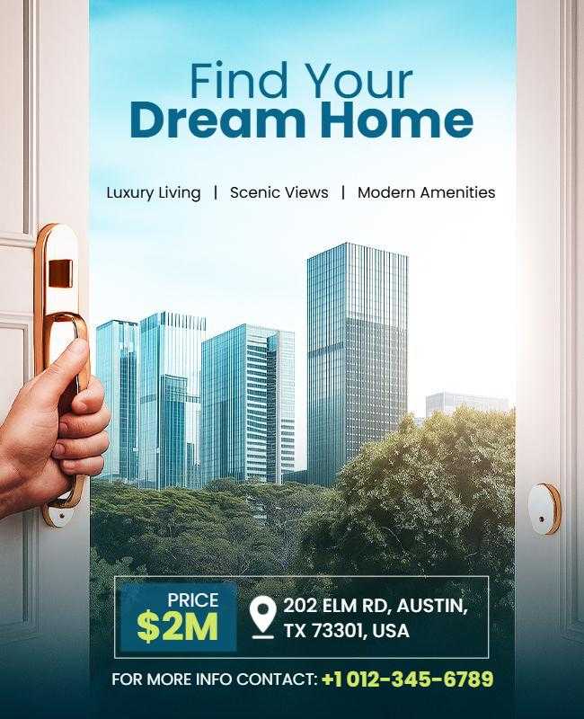 Luxury Real Estate Residential Property Flyer Template