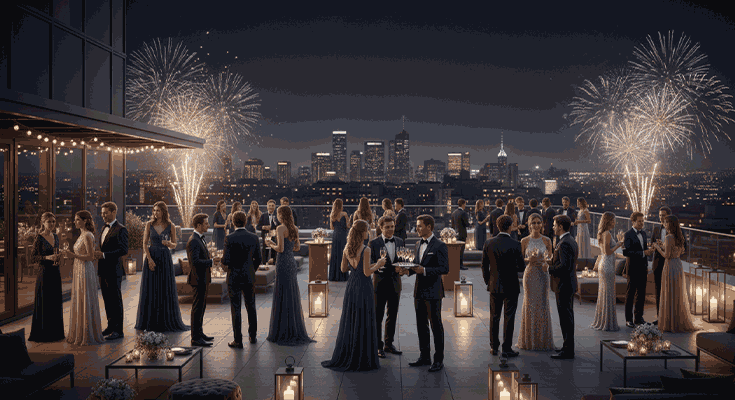 Luxury Rooftop New Year Party