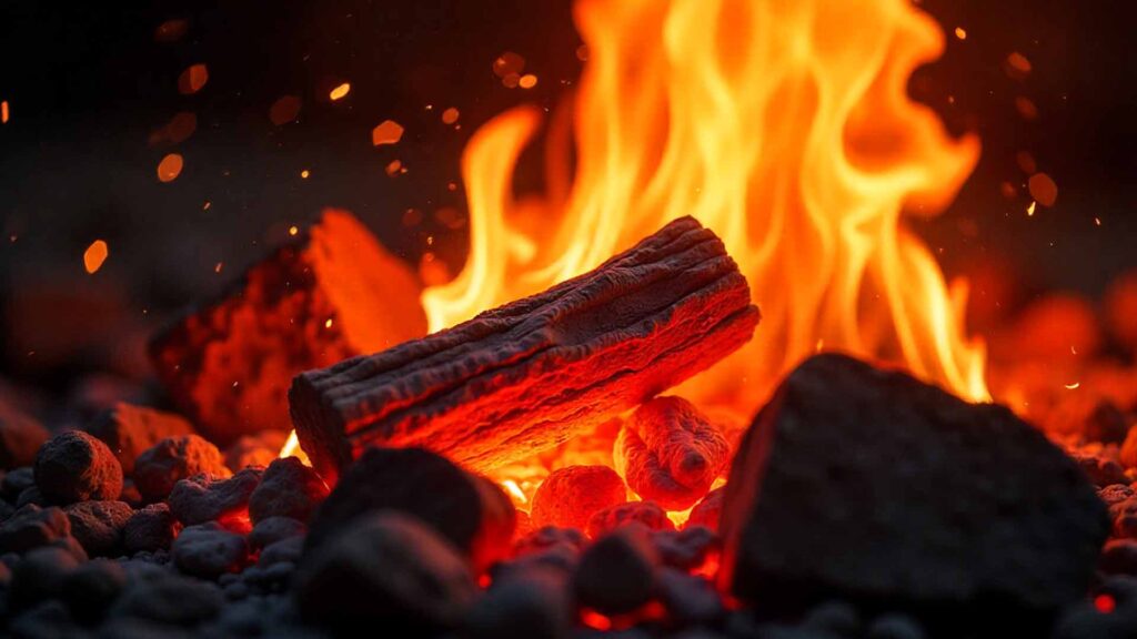 Macro Fire Glow Texture Background