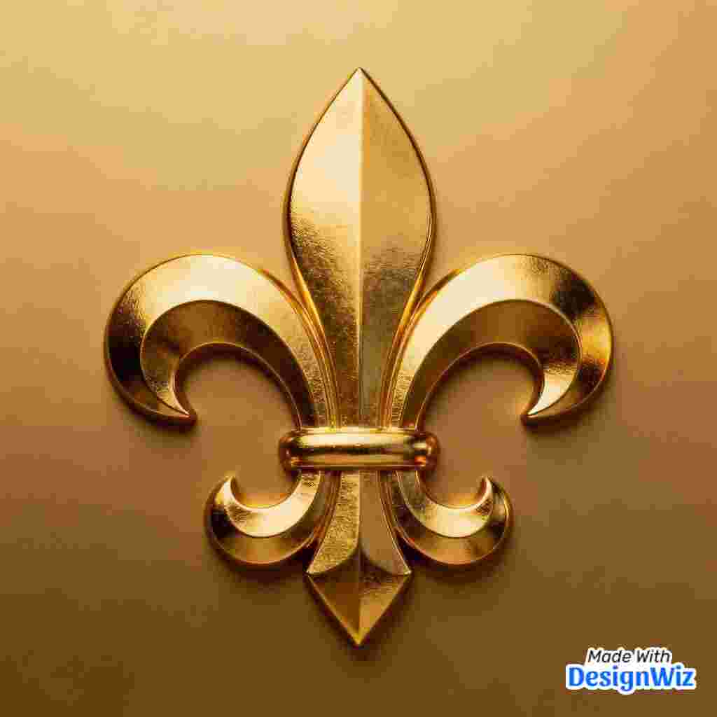 mardi gras gold fleur de lis symbol