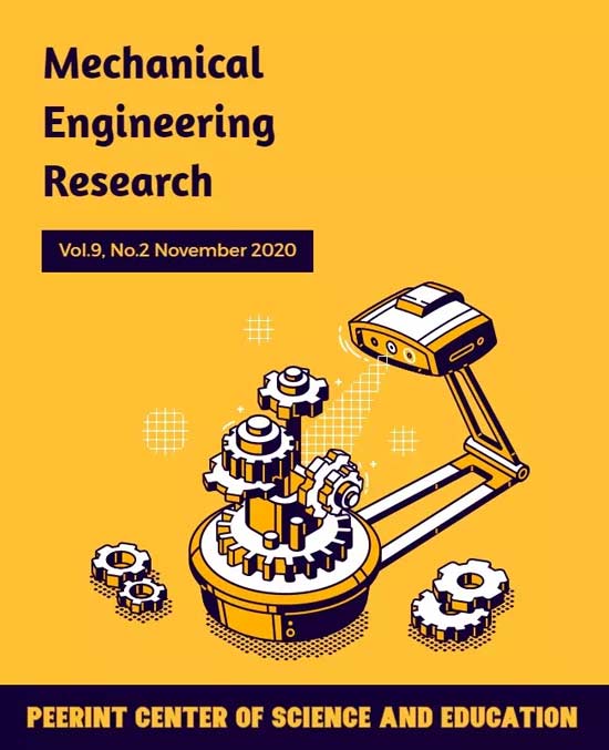 Mechanical Engineering Research Journal Flyer Featuring Publication Details