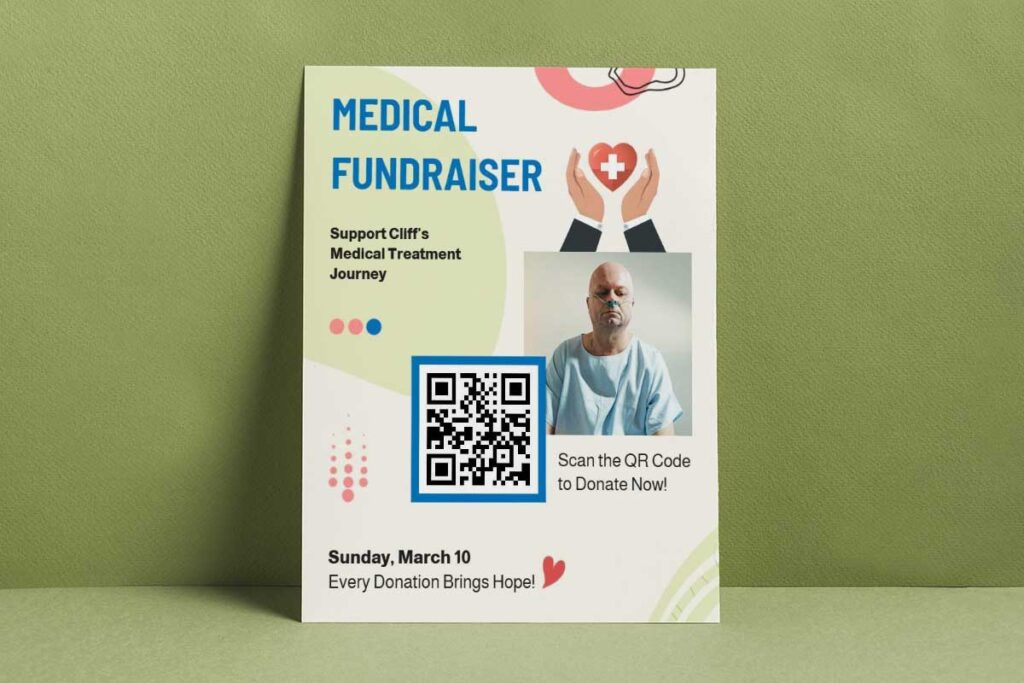 Medical Fundraiser Donation Event Flyer Template
